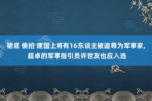 裙底 偷拍 建国上将有16东谈主被追尊为军事家， 超卓的军事指引员许世友也应入选