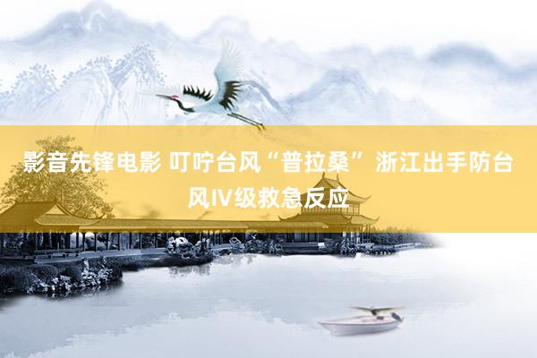 影音先锋电影 叮咛台风“普拉桑” 浙江出手防台风Ⅳ级救急反应