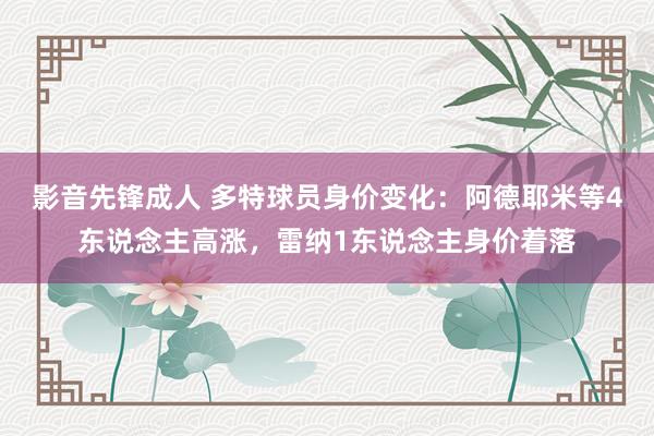 影音先锋成人 多特球员身价变化：阿德耶米等4东说念主高涨，雷纳1东说念主身价着落