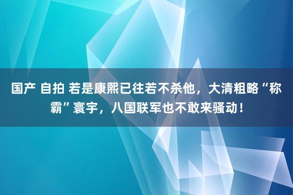 国产 自拍 若是康熙已往若不杀他，大清粗略“称霸”寰宇，八国联军也不敢来骚动！