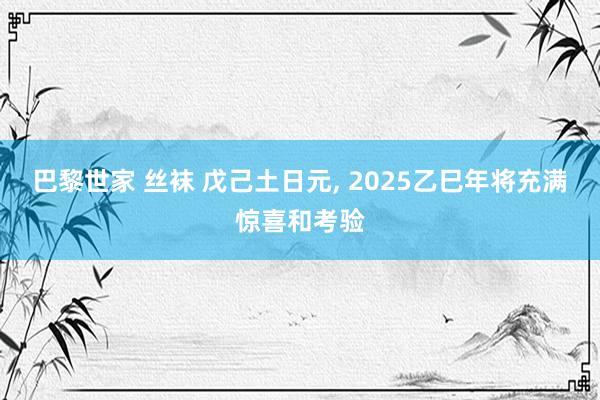 巴黎世家 丝袜 戊己土日元， 2025乙巳年将充满惊喜和考验