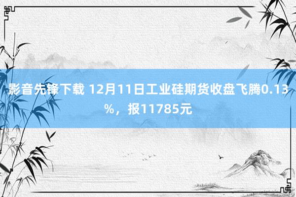 影音先锋下载 12月11日工业硅期货收盘飞腾0.13%，报11785元