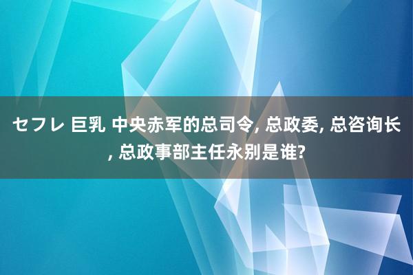 セフレ 巨乳 中央赤军的总司令， 总政委， 总咨询长， 总政事部主任永别是谁?